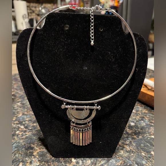 Unlisted Jewelry - Unlisted Silver Necklace with Fringe Pendant